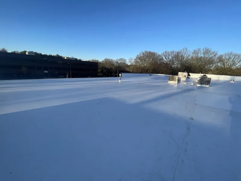 White TPO commercial flat roof